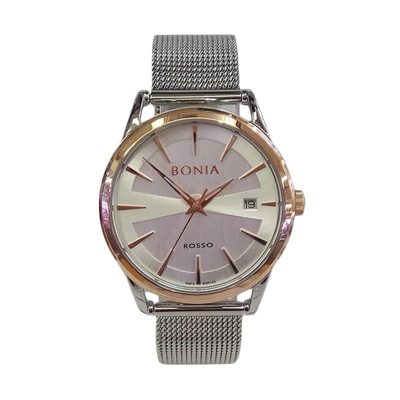 JAM TANGAN PRIA BONIA BNR163-1372 SILVER ROSE GOLD ORIGINAL