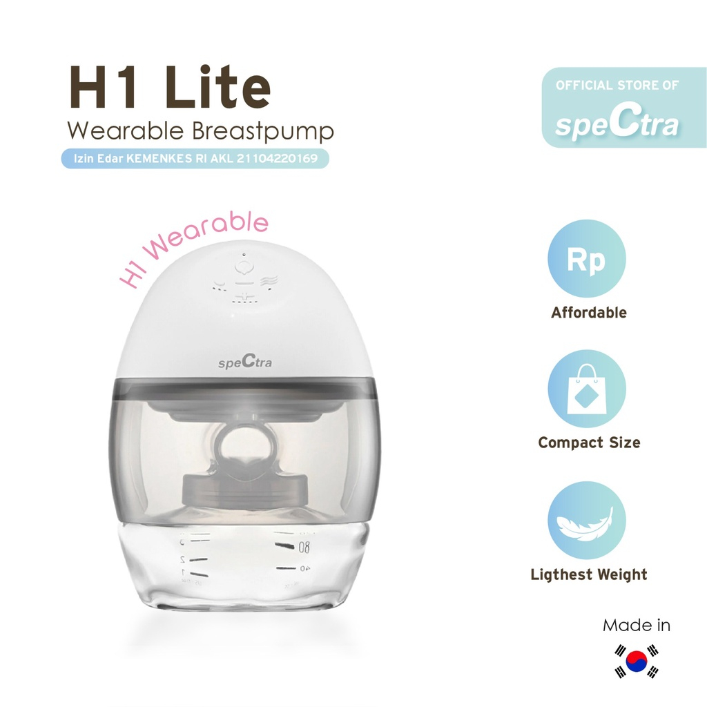 Spectra Breast Pump H1 Lite Wearable Breastpump Pompa ASI Elektik