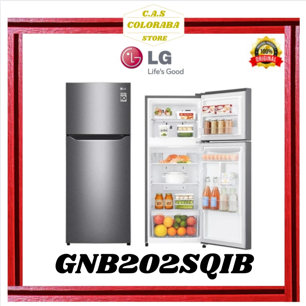 KULKAS LG GNB202SQIB KULKAS 2 PINTU INVERTER GN-B202SQIB GNB202 GN-B202 202SQIB KULKAS 2 PINTU