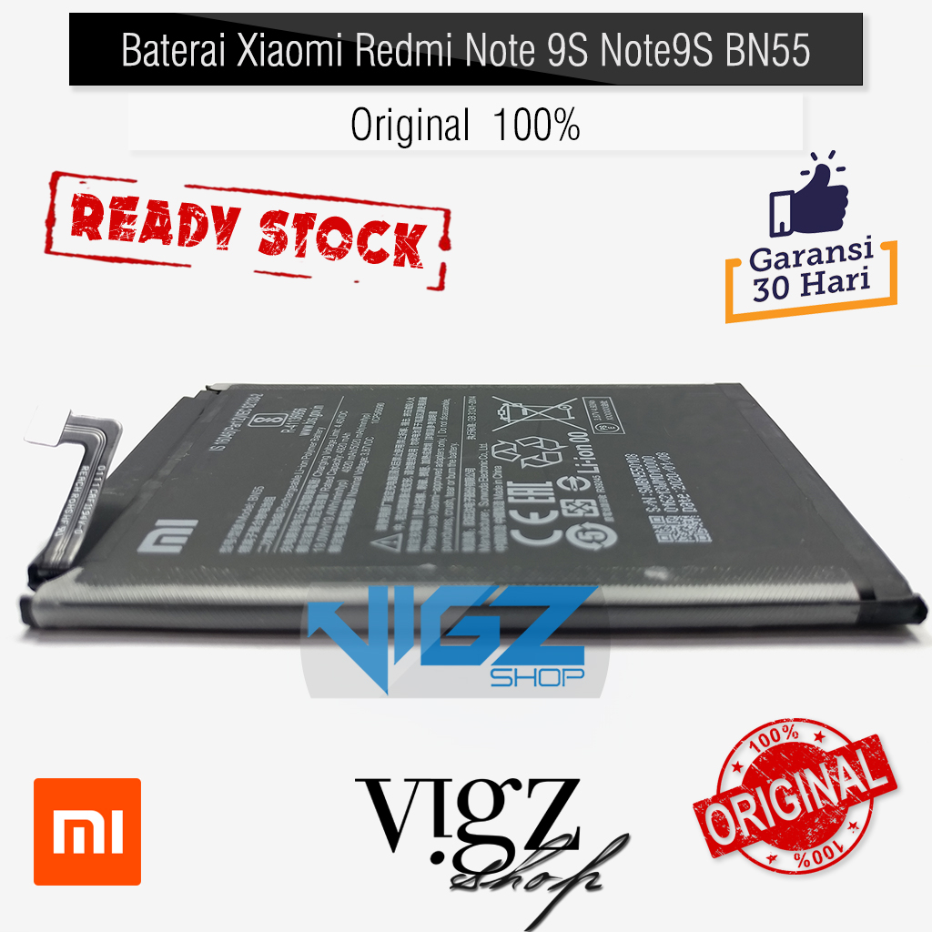 Baterai Xiaomi Redmi Note 9S Note9S BN55 Original 100%