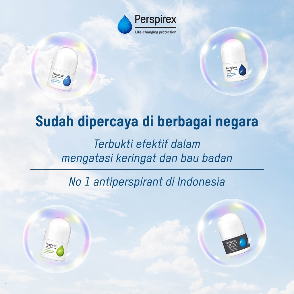 [Triple Bundle isi 3pcs] Perspirex Original AntiPerspirant Roll On - 20ml / Deodoran Perawatan Ketiak Keringat Berlebih dan Bau Badan