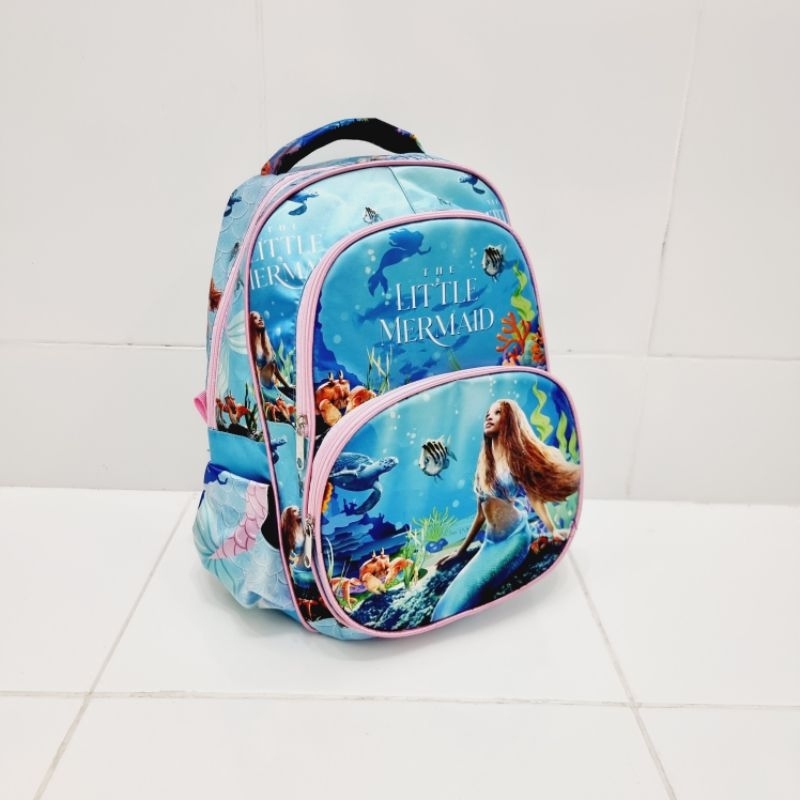 Tas Ransel Sekolah LITTLE MERMAID 12&quot; - 15&quot; - 18&quot;  PAUD TK SD