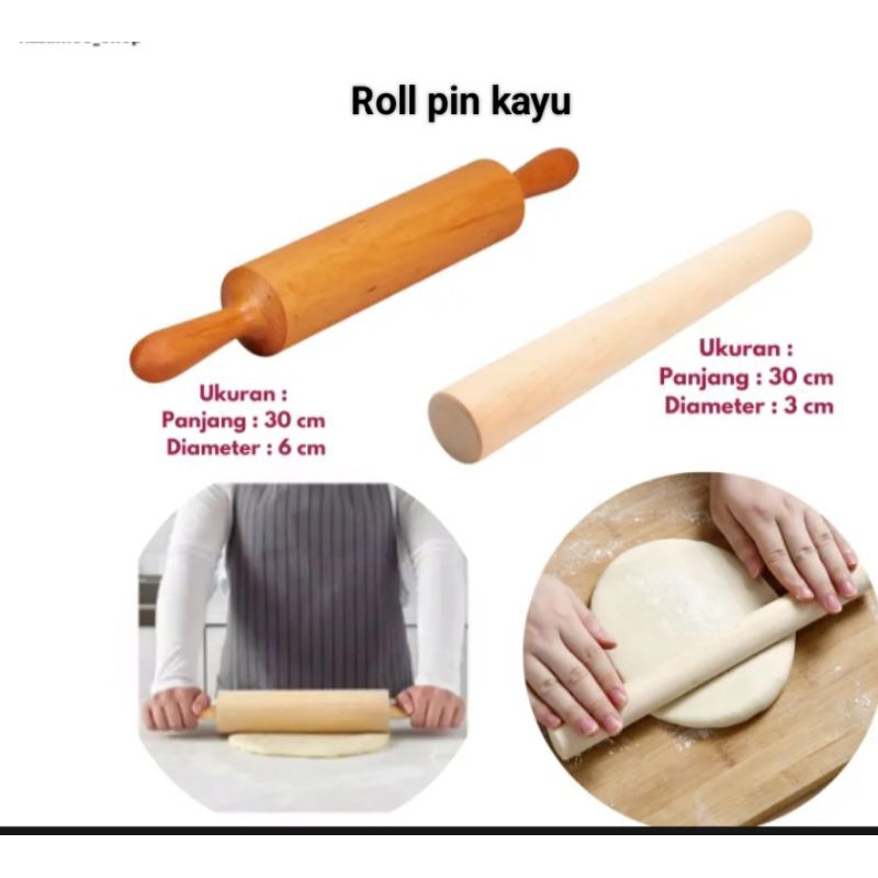 Roll Pin Adonan kue/Roller penggilas adonan kue