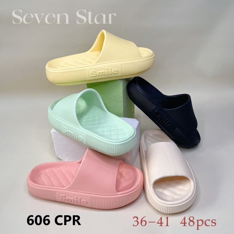 Sandal Slop Wanita Sandal Slop Import Sandal Jelly Import Sandal Karet Seven Star Smile