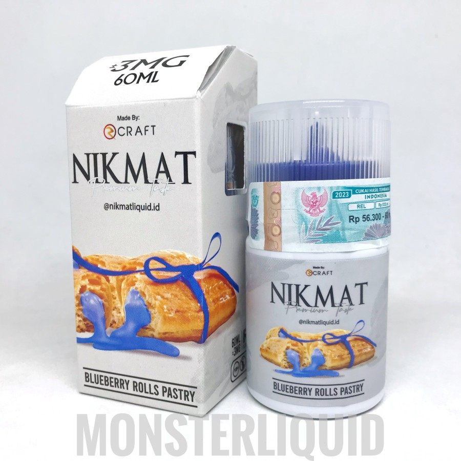 NIKMAT V2 BLUEBERRY ROLLS PASTRY BY RCRAFT 3MG 60ML