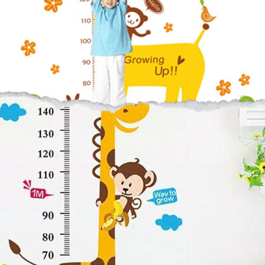 SPECIAL PRICE|WALL STICKER PENGUKUR TINGGI BADAN JERAPAH STIKER DINDING|Stiker Ukur Tinggi Badan Ana