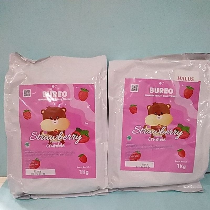 BUREO (STRAWBERRY) CRUMBLE KASAR / HALUS 1 KG