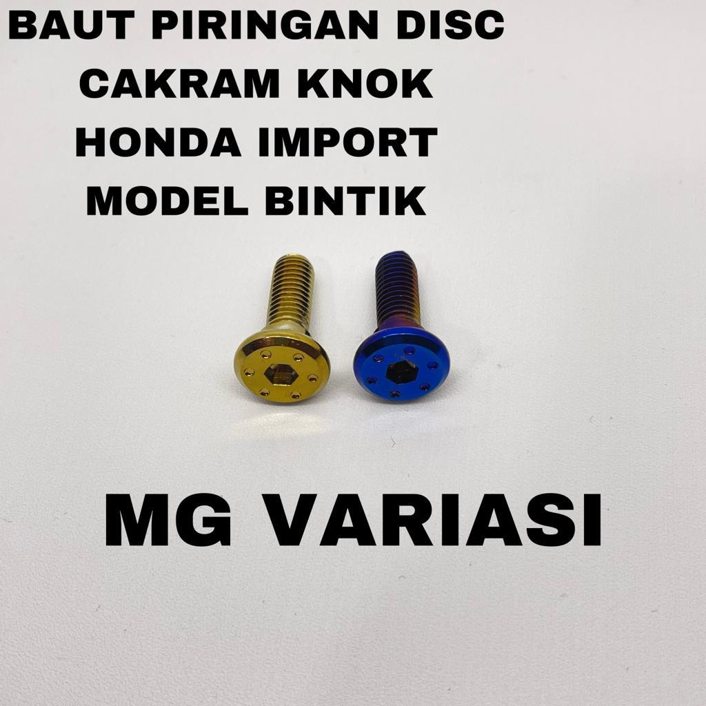 PROMO 1PCS BAUT PIRINGAN DISC CAKRAM KNOK HONDA IMPORT MODEL BINTIK / SATUAN / PERBIJI