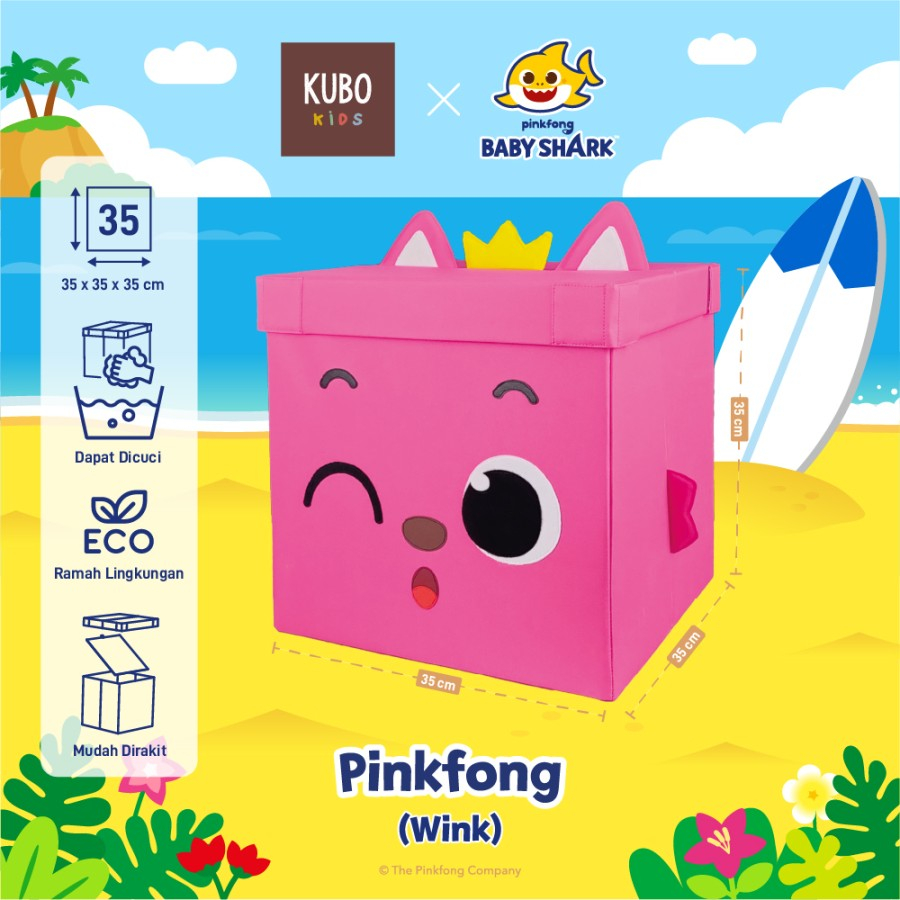 KUBO KIDS PINKFONG 35 X 35 X 35 CM Kotak Penyimanan