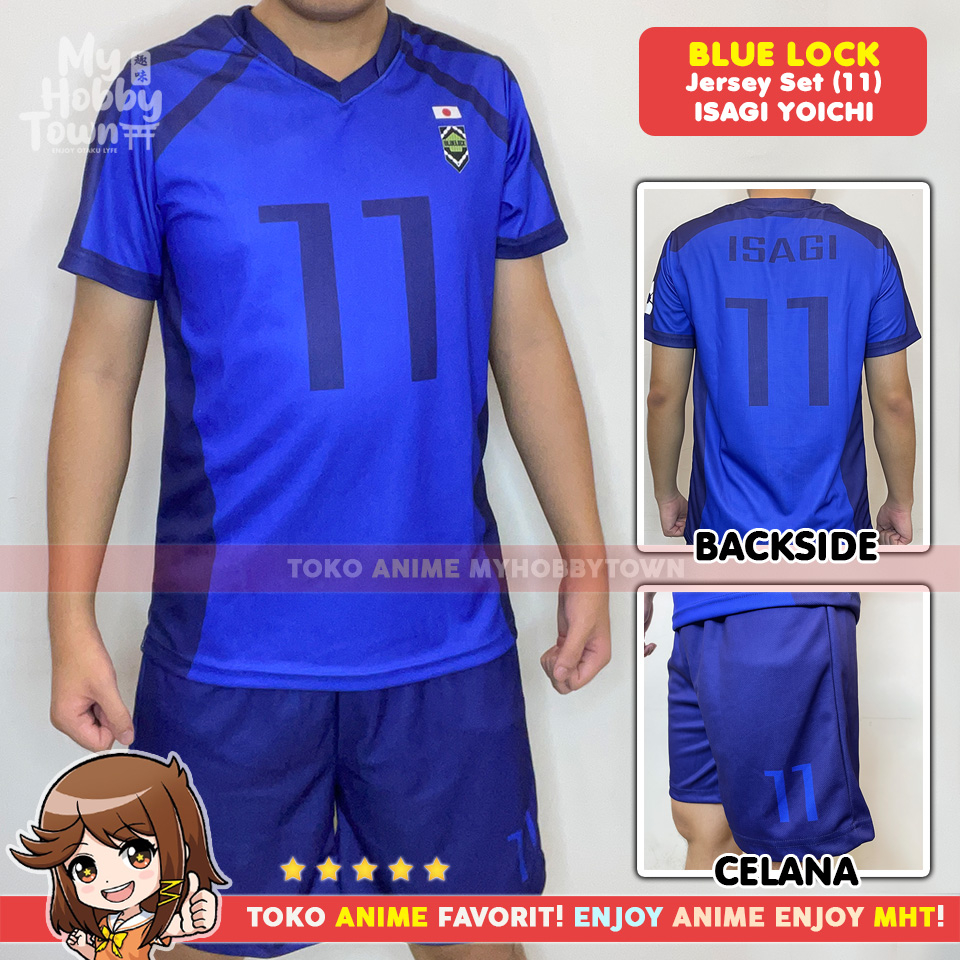 Kostum Jersey Blue Lock No. 11 Yoichi Isagi Anime Cosplay