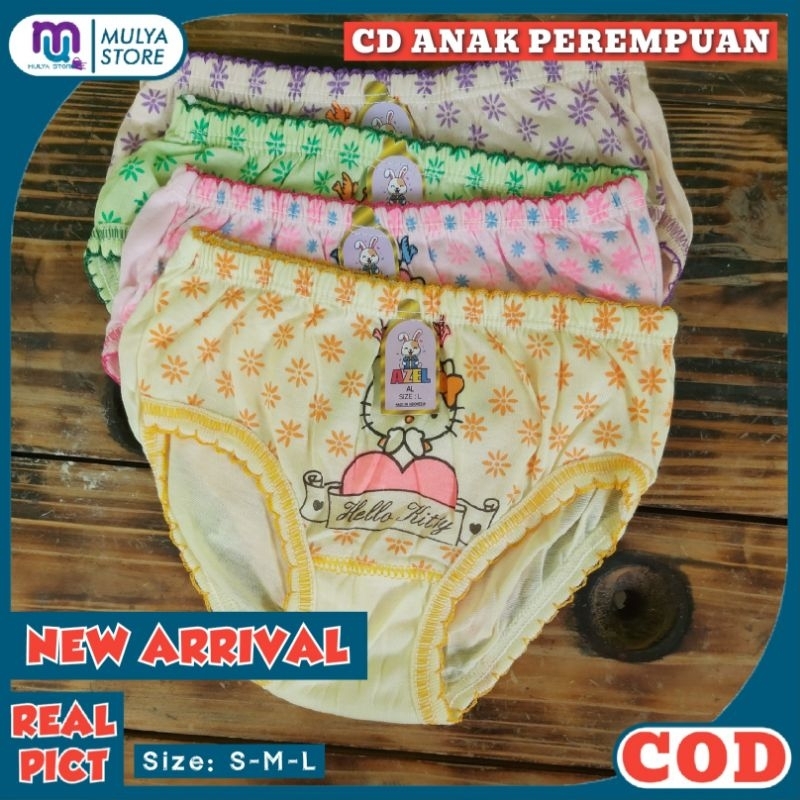 6 Pcs CD Anak Perempuan Motif Gambar Lembut Celana Dalam Cewe Best Quality AZEL