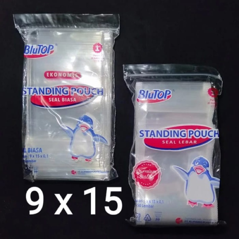 STANDING POUCH DOUBLE SEAL 9x15 50lembar