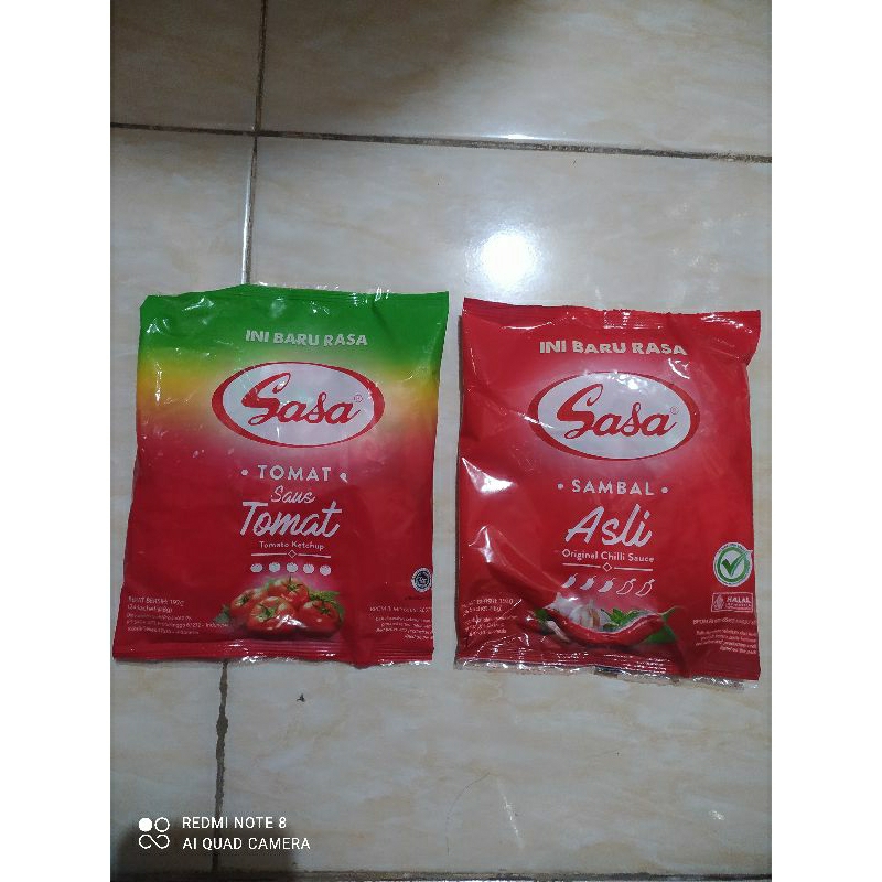 

Sasa saus 8g, sambal & tomat isi 24sachet