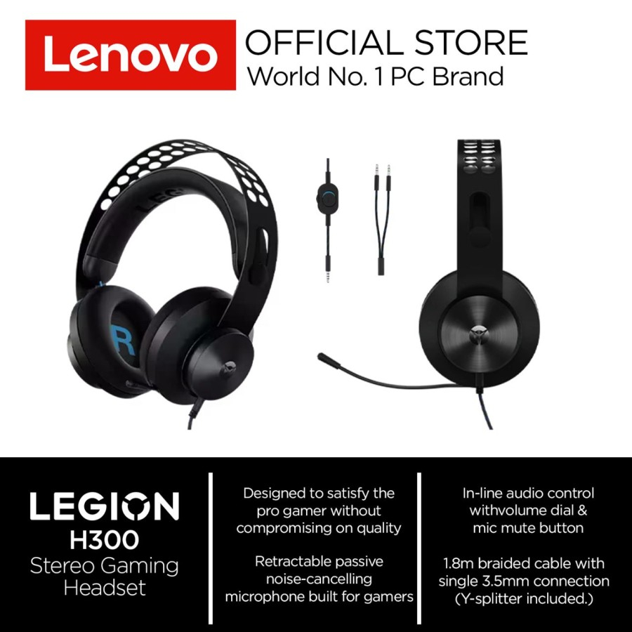 LENOVO LEGION H300 STEREO GAMING HEADSET ORIGINAL RESMI