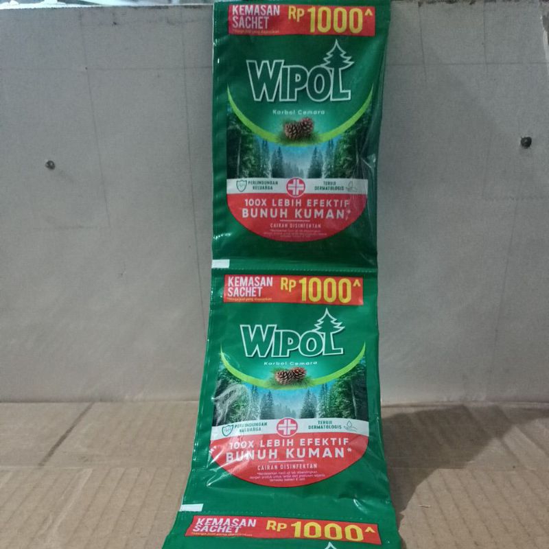 Wipol Karbol Cemara 36ML x 6Sachet [1Renceng isi 6 ]