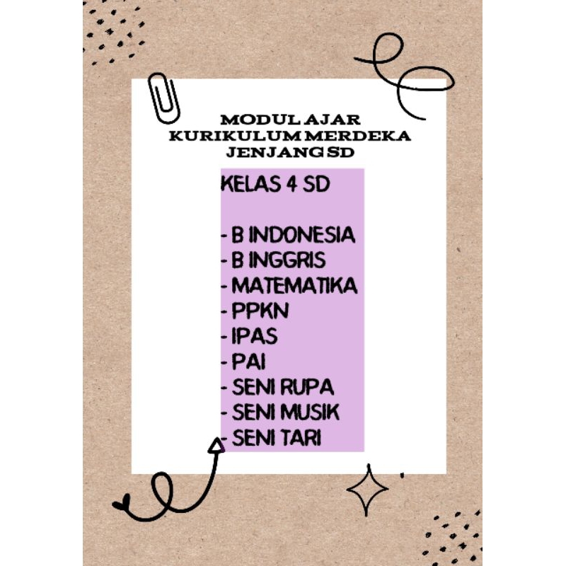 Modul Ajar/RPP Kurikulum Merdeka Kelas 4 SD