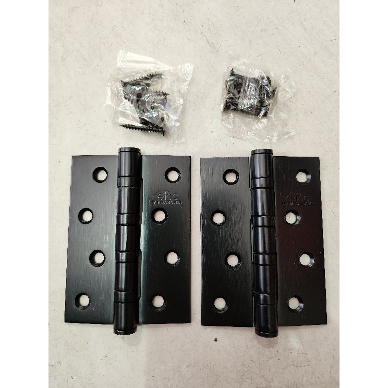 Engsel Pintu 4in epic Hitam Stainless Tebal Anti Karat