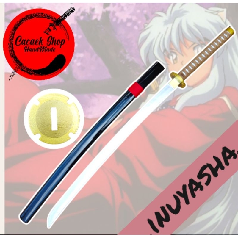 pedang kayu inuyasha cosplay anime