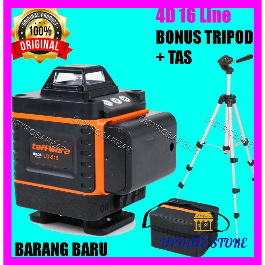 Taffware Hilda Mesin Self Leveling Laser 4D 16 Line Dengan Tripod Panjang - LD-515