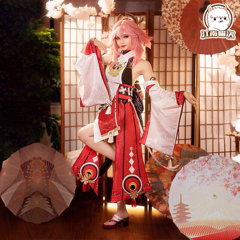 cosplay Yae Miko Jiangnan preloved second jual costume cosplay Genshin Impact