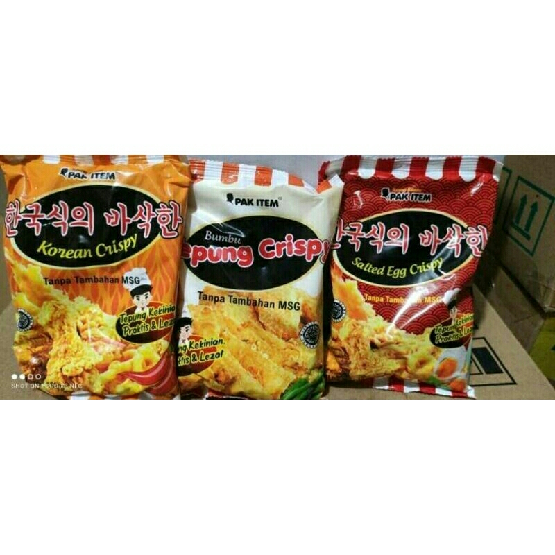 Tepung Bumbu Crispy Non MSG Pak Item Original