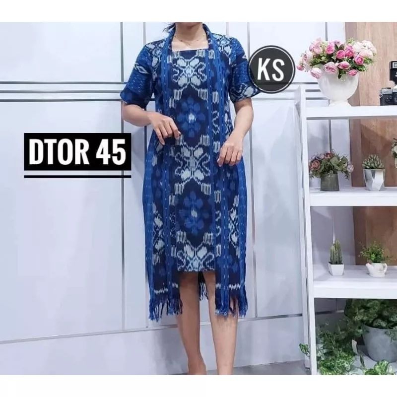 DRESS TENUN RUMBAI KUTU BARU, BAJU TENUN WANITA