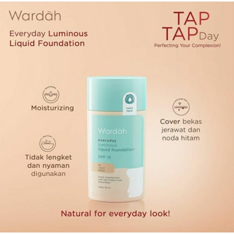 Wardah Everyday Luminous Liquid Foundation - 40ml