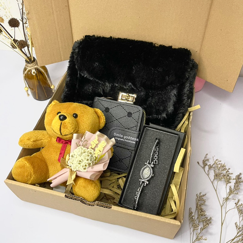 Hampers Gift Set Black / Kado Ulang Tahun Cewek / Hampers Murah