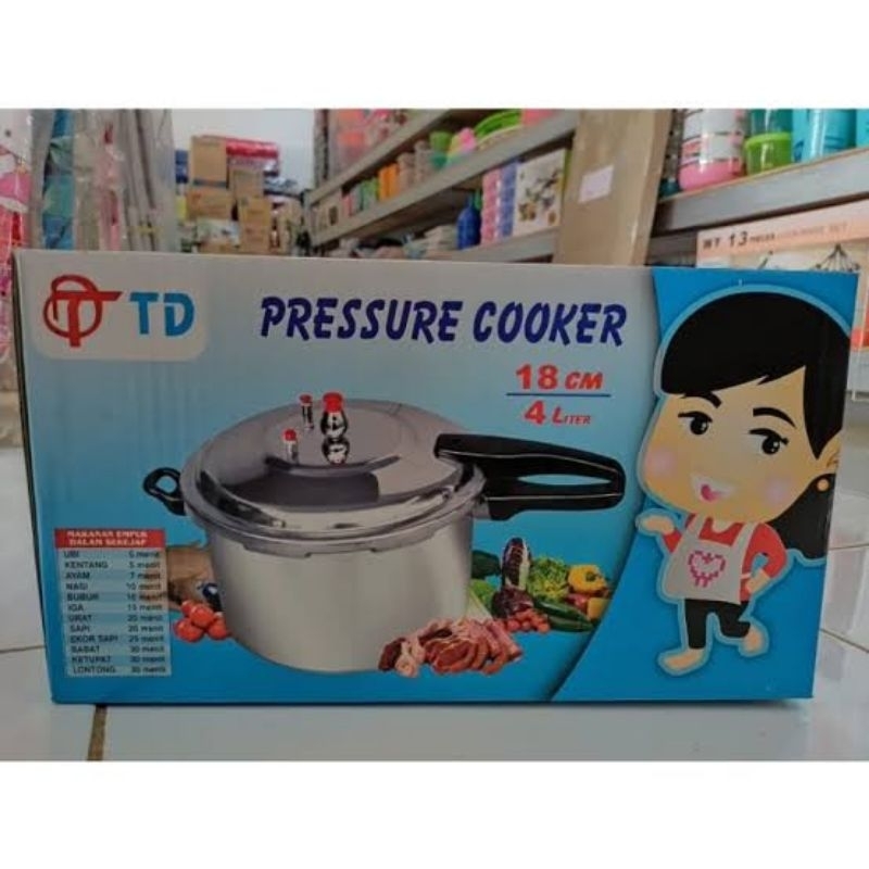 TD/YAMAKAWA Panci Presto 4 Liter (18cm) Aluminium / Pressure Cooker