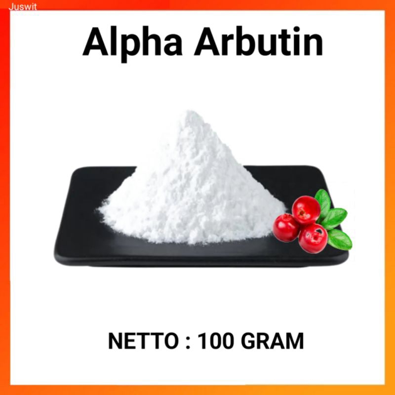 ( COD ) Alpha Arbutin Powder 100 Gram Bibit Pemutih Kulit Whitening Agent Bubuk Alpha Arbutin Murni