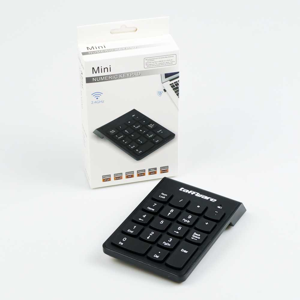 Wireless Keypad Numeric Taffware i120 2.4Ghz Numpad Portable 10 Meter Plug &amp; Play Keyboard Angka