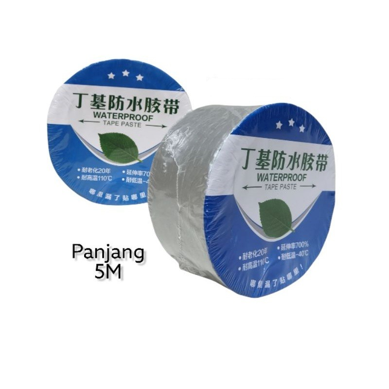 Lakban Anti Bocor / Lem Anti Air / Perekat Super / Alumunium Foil Butyl Rubber Tape Waterproof