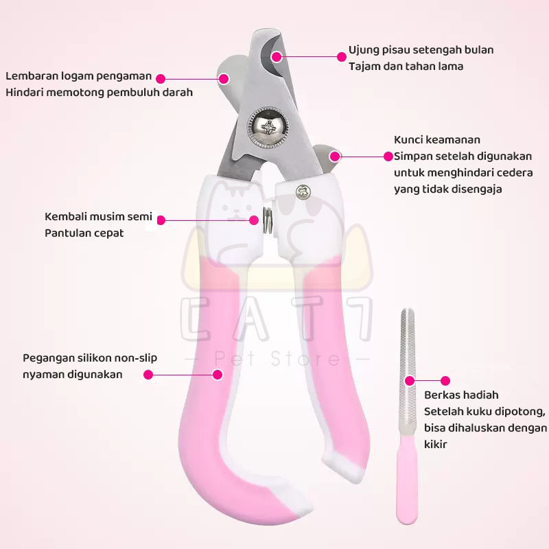 NAIL CLIPPER Gunting Kuku Kucing Anjing Gunting Kuku Dan Kikir Set Kucing Anjing Pet Nail Trimmer Gunting Kuku Hewan