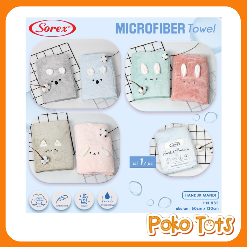 Sorex Microfiber Towel Baby 60x120 cm Sorex Handuk Bayi HM885 Handuk Premium Sorex