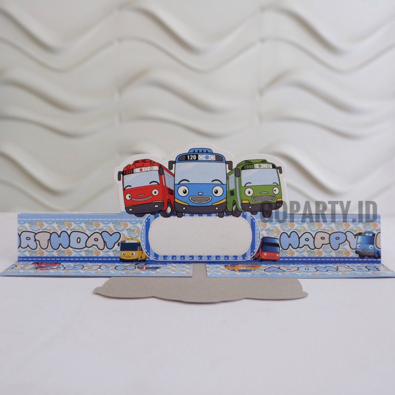 MAHKOTA CROWN KERTAS TAYO BUS ANAK BIRTHDAY ULANG TAHUN