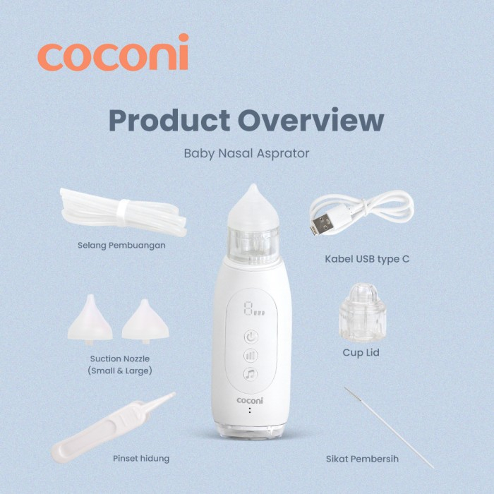 COCONI Baby Electric Nasal Aspirator | Alat Penyedot Ingus Bayi