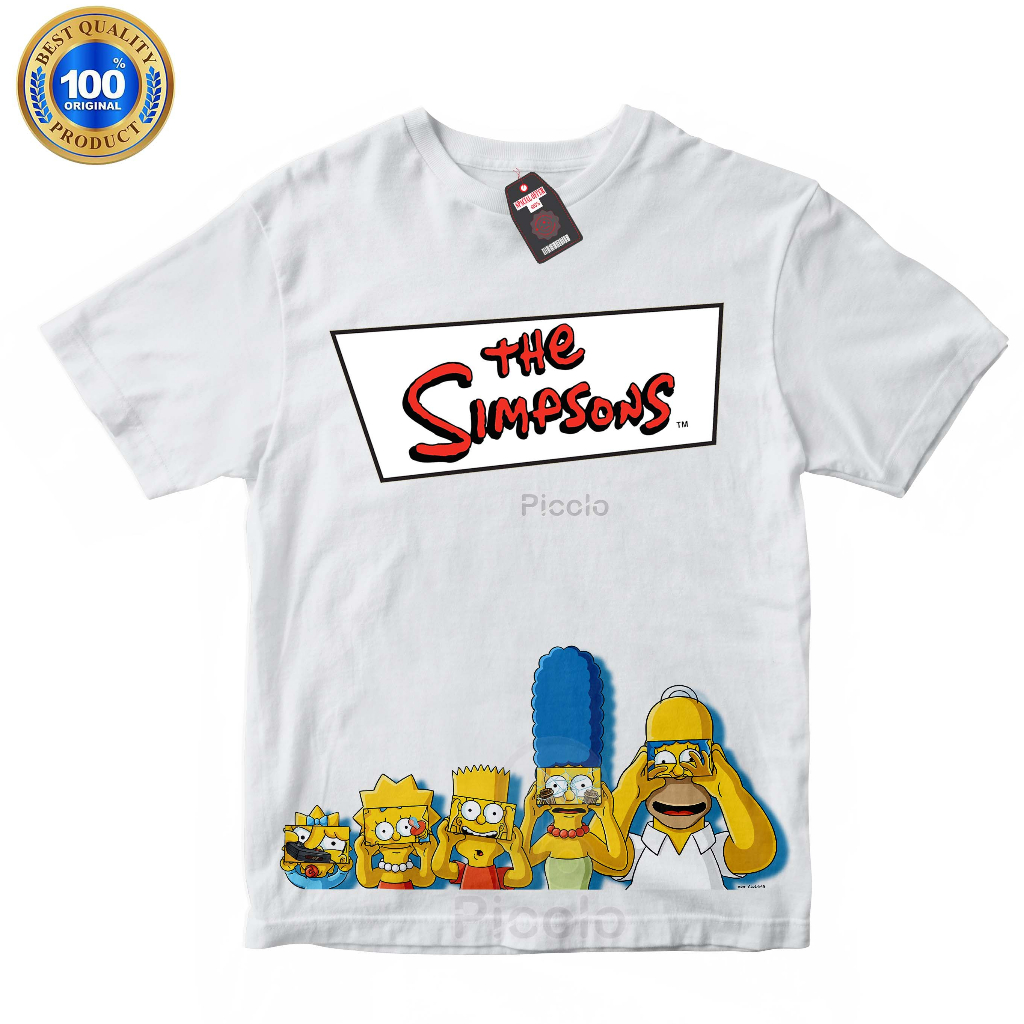 (FREE NAMA) BAJU KAOS ATASAN ANAK MOTIF KARTUN THE SIMPSONS UNISEX Bahan COTTUN