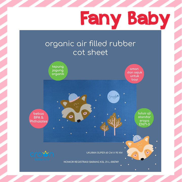 CROWN ORGANIC AIR FILLED RUBBER COT SHEET / PERLAK BAYI