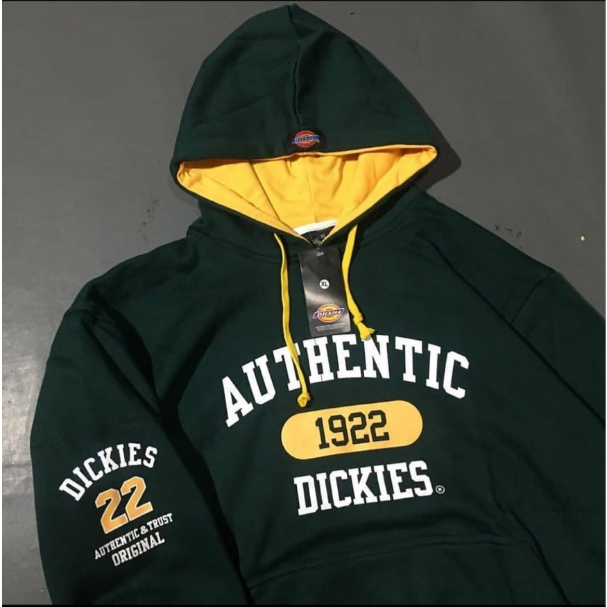 Jaket Sweater Hoodie Authentic 1922 Dickies Green Logo Bordir Premium FullTag