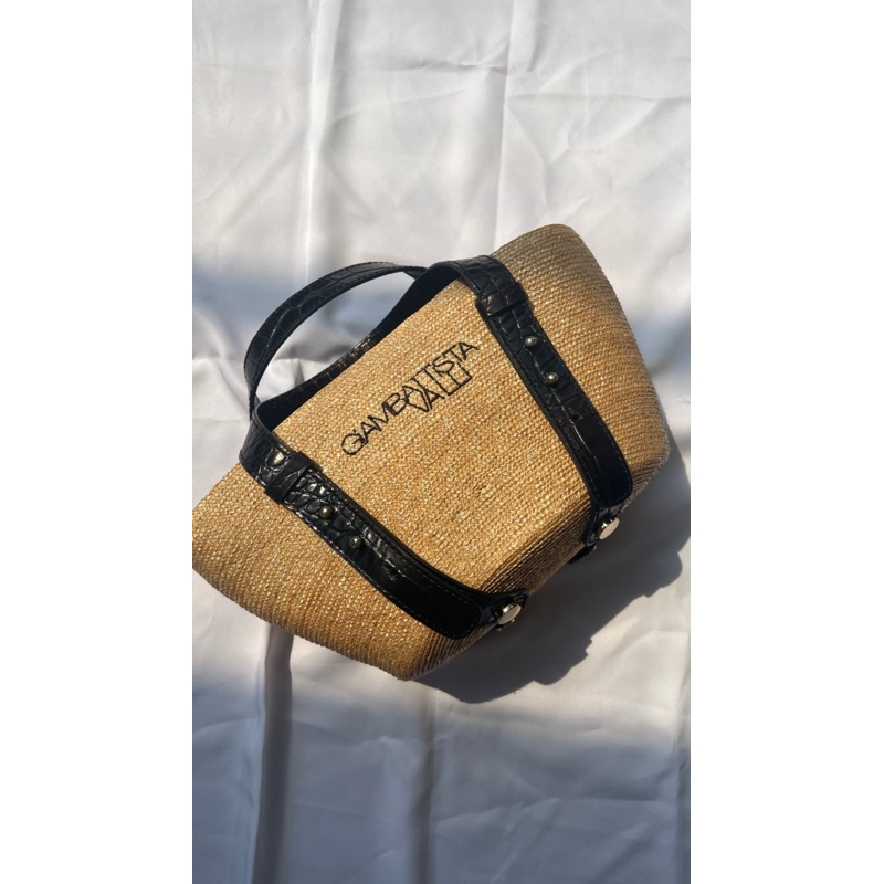 Panier Tote Bag in Banana/Black by GIAMBATTISTA VALLI  #LovedbyAsin