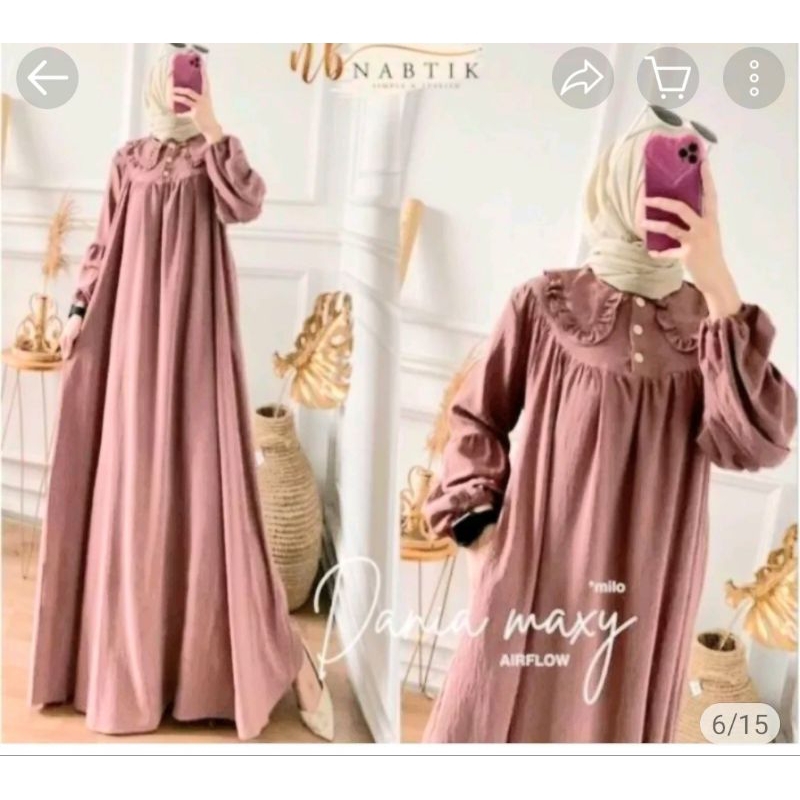 TERBARU GAMIS CRINKLE AIRFLOW TALI WHUDU FRENDLY KEKINIAN