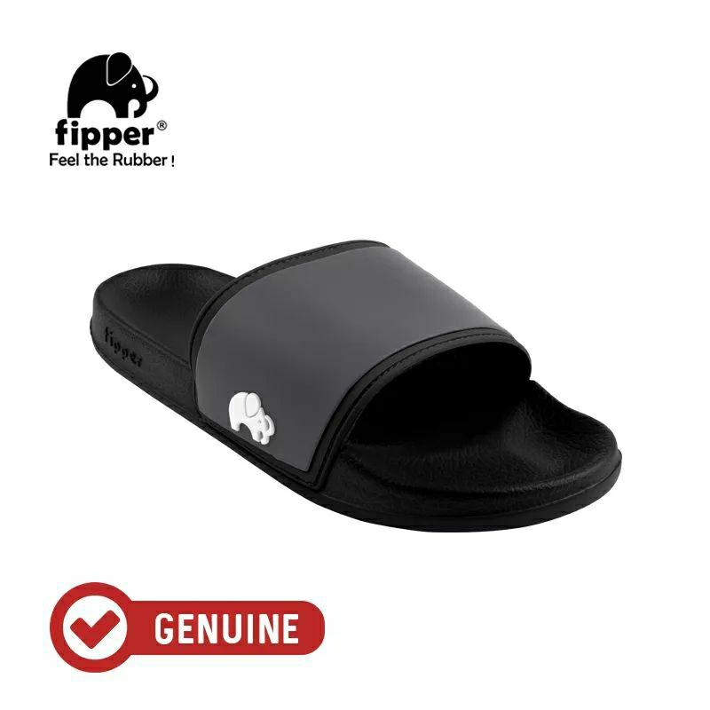 Fipper Slip On Black Grey Dark White