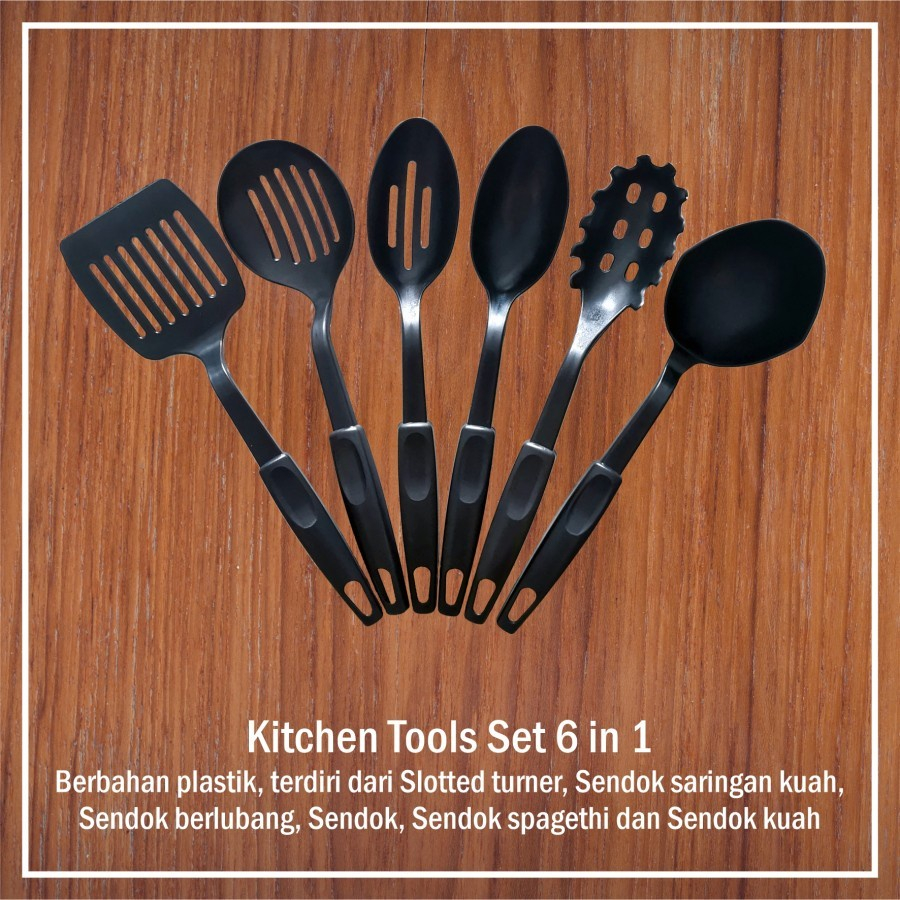 [GROSIR] SPATULA SET 6 PCS SUTIL CODET PERALATAN MEMASAK 6 IN 1 MULTIFUNGSI