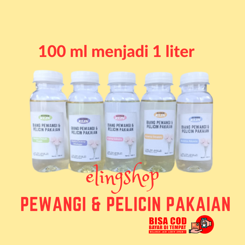 Biang Bibit Pewangi Pelicin Pakaian Baju Laundry Setrika Tahan Lama Aroma Sakura 100 ml