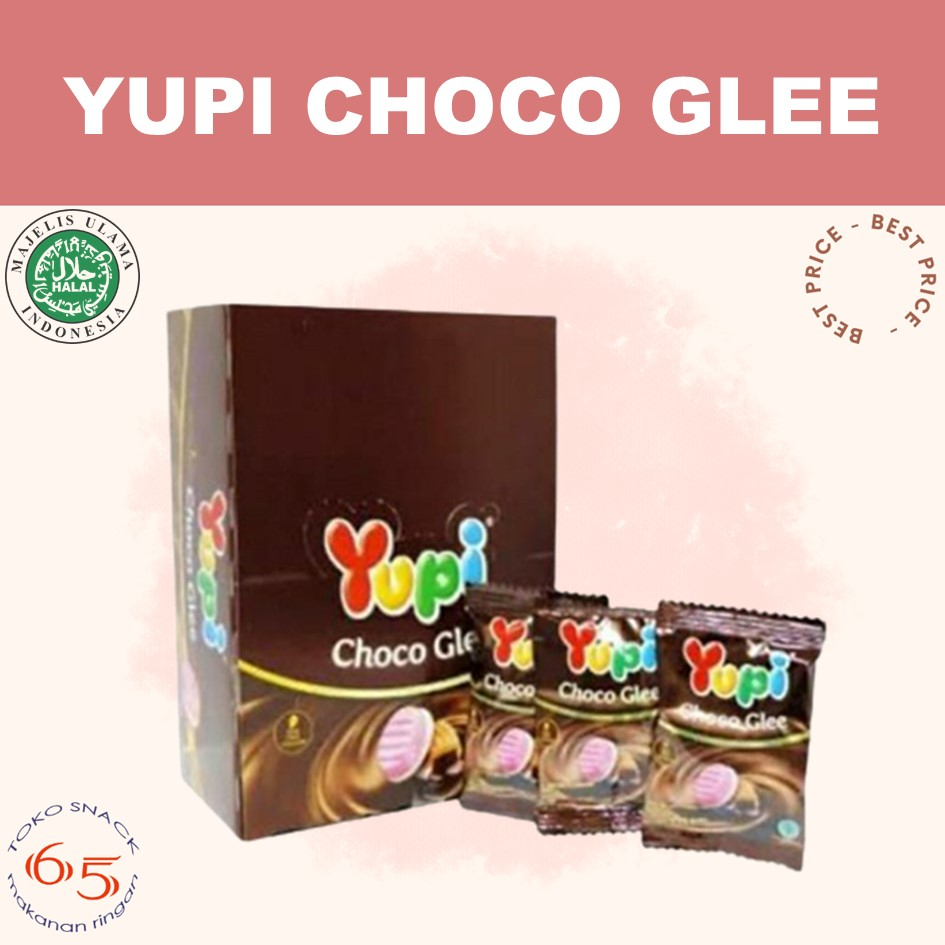 

yupi choco glee 24, permen jelly gummy coklat