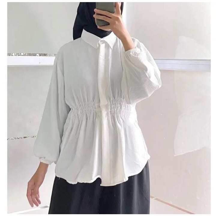 BLOUSE WANITA KERUT CRINKLE AIRFLOW OVERSIZE