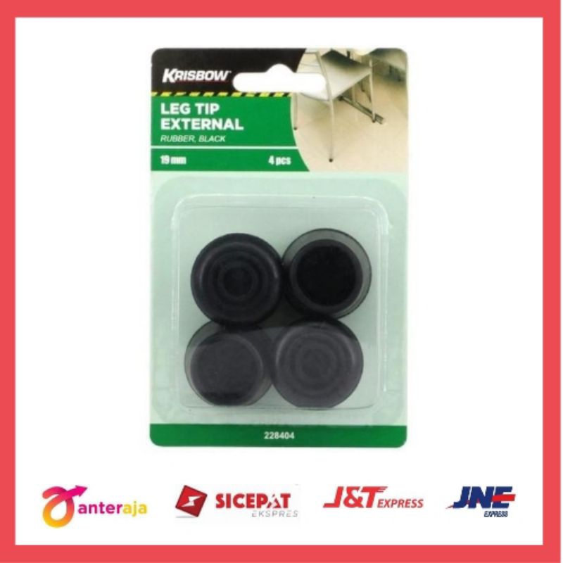 KRISBOW ALAS KAKI BANTALAN KARET MEJA DAN KURSI 4 PCS