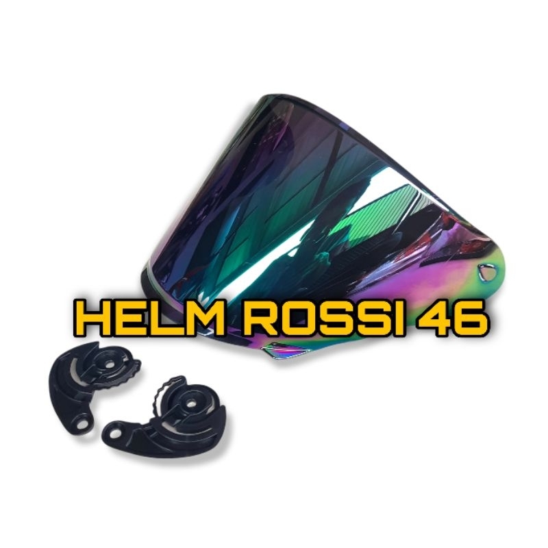 Kaca Visor FLAT NHK R6 R 6 R1 MAX Venom Iridium Red gratis rachet sepasang