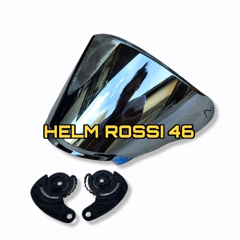 Kaca Visor FLAT NHK R6 R 6 R1 MAX Venom Iridium Red gratis rachet sepasang