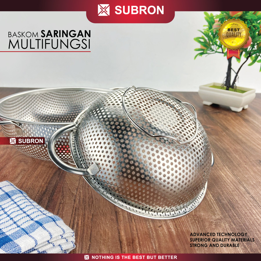 Baskom Lubang / Saringan Multifungsi 16.5cm 19.5cm - SUBRON